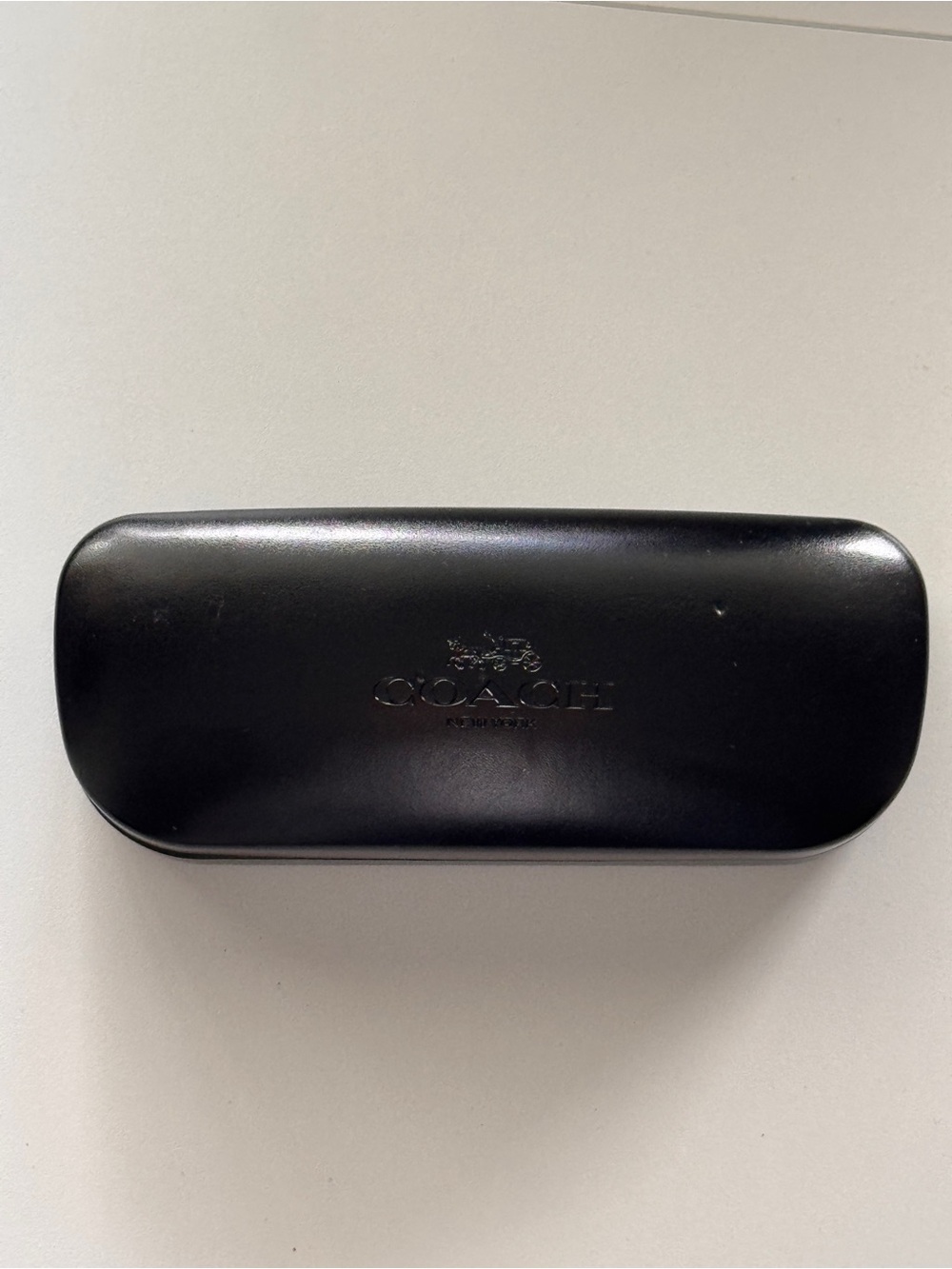 Coach Black Eyewear Case with Embossed Logo